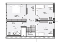 BAUMEISTER-HAUS - Haus Vettel - Grundriss Dachgeschoss